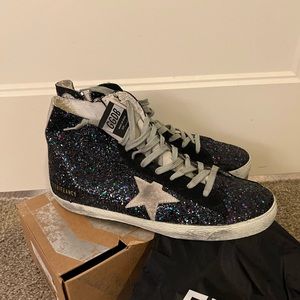 NIB Golden Goose high top glitter sneaker size 41